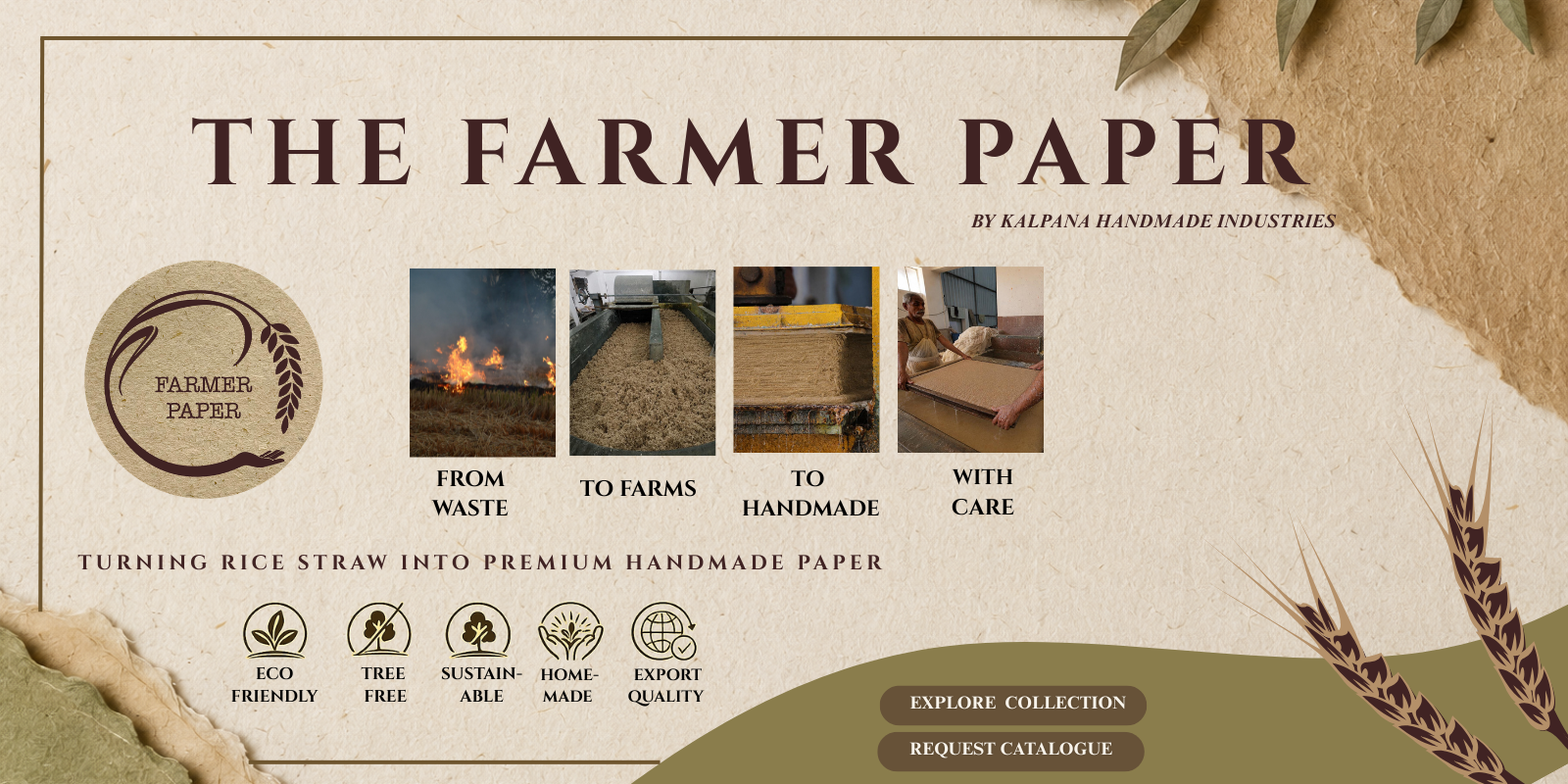 The Farmer Paper banner by Kalpana Handmade Industries