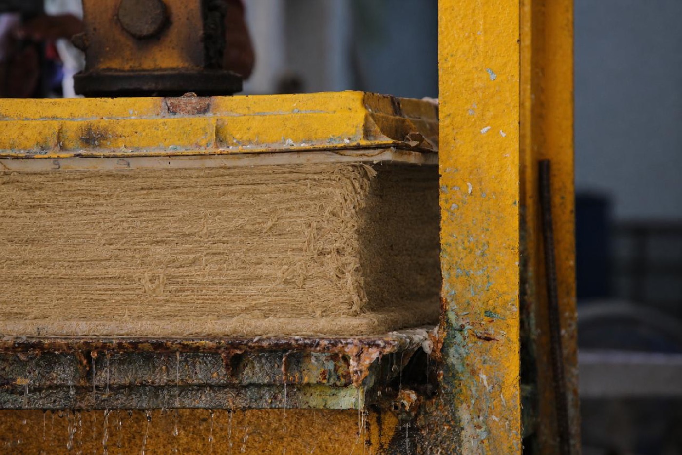Pressing handmade Farmer Paper sheets
